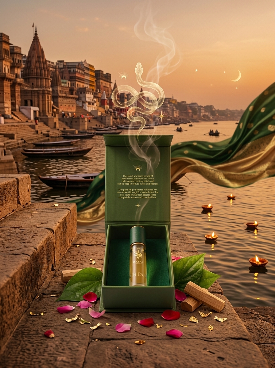 The Love of Benaras - Pure Betel Leaf Attar Oil / شق بنارس روح البان - Ishq Benares Ruh Al-Paan. - Image 3